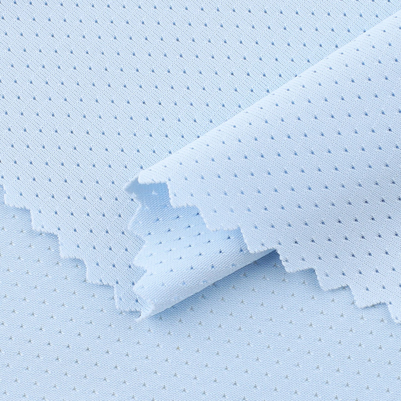 90.4% Polyester 9.6% Spandex Bird's Eye Ice Fabric