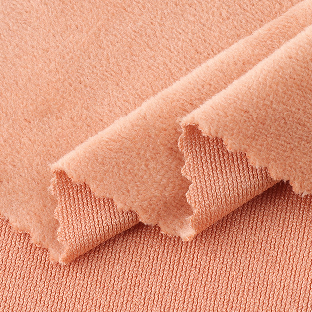 Stretch Fleece Fabric 93.3%Polyester 6.7%Spandex Keep Warm OEM Service
