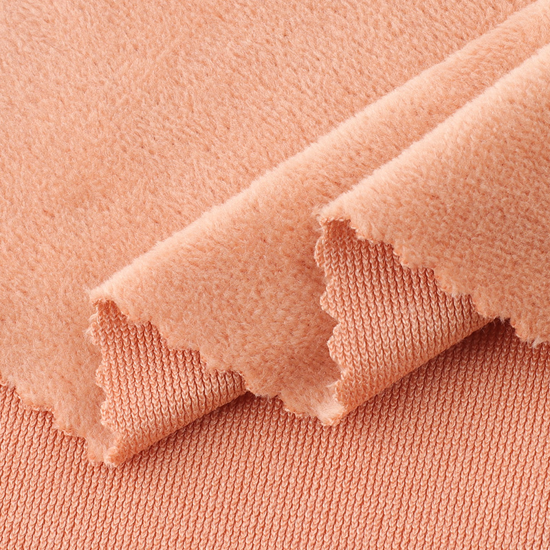 Stretch Fleece Fabric 93.3% Polyester 6.7%Spandex Keep Warm OEM Service