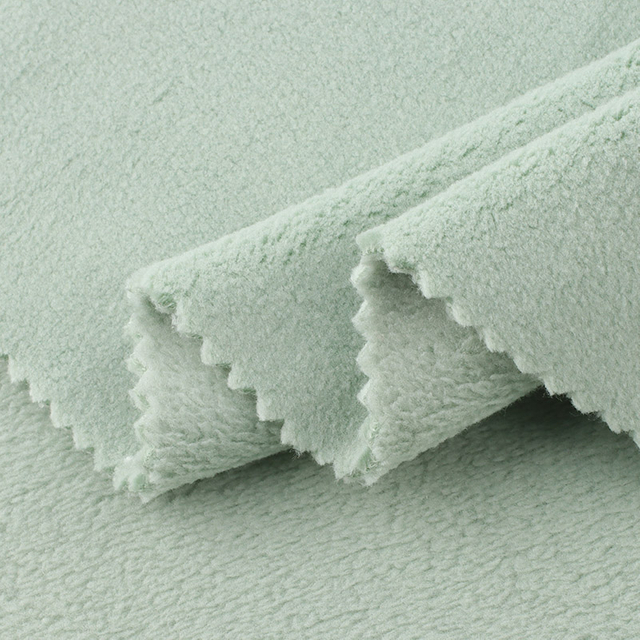 Double Sided Polar Fleece Fabric 94.9%polyester 5.1%spandex Anti Pill