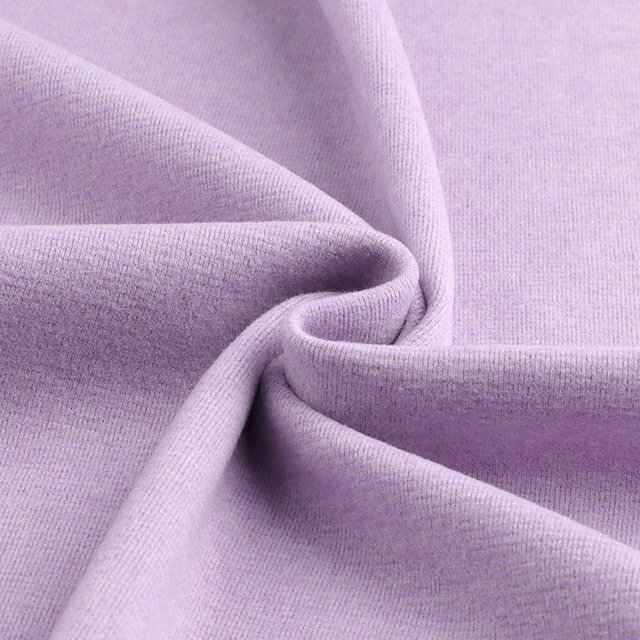 High Stretch Polyester Fleece Cashmere Wool Rib Knit Fabric